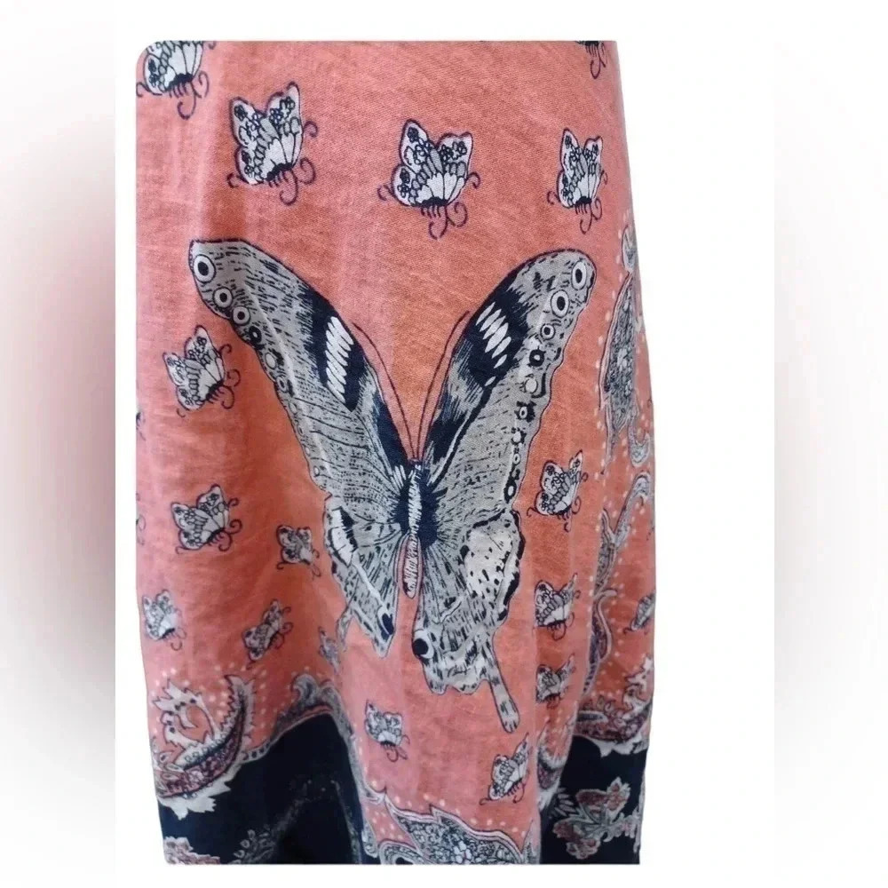 💥HOST PICK💥 Lucky Brand Boho Linen Blend  Wrap Skirt Size Small - Picture 5 of 10